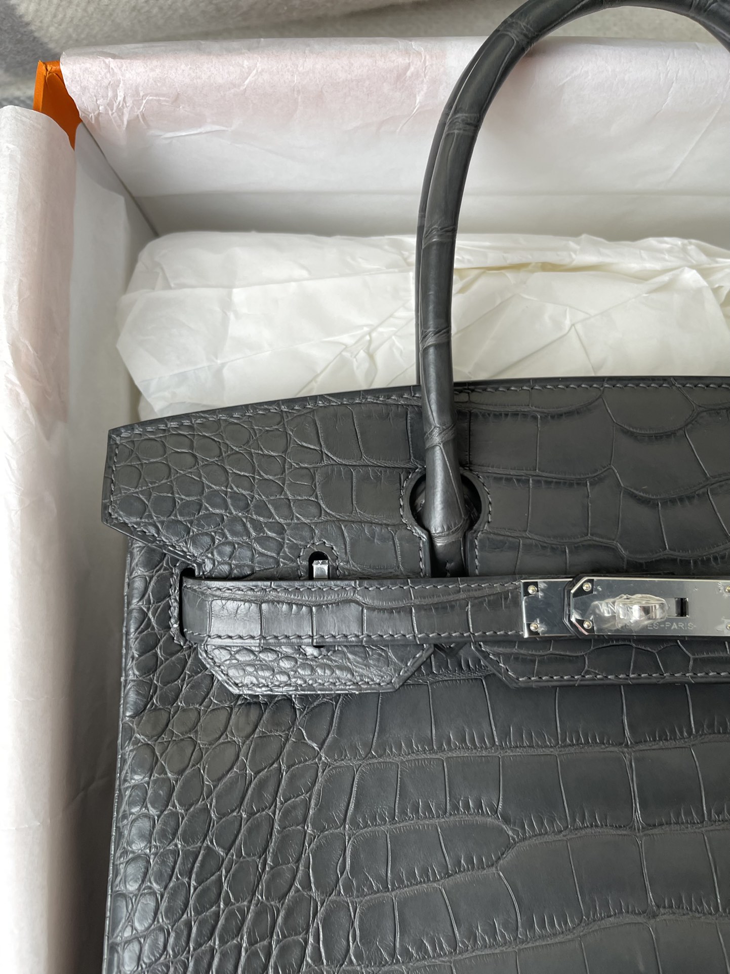 Hermes Birkin 30CM Handmade Bag In Black Crocodile Niloticus Matte Skin